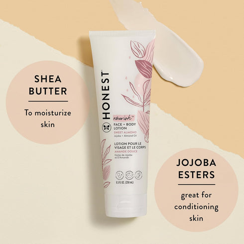 2-in-1 18.5 oz The Honest Company Cleansing Shampoo and Body Wash Face Lotion Bundle Gentle for Baby Naturally Derived