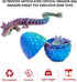 3D Printed Dragon Egg Toy - 12" Crystal Articulated Dragon with Eyes, Collectible Decor