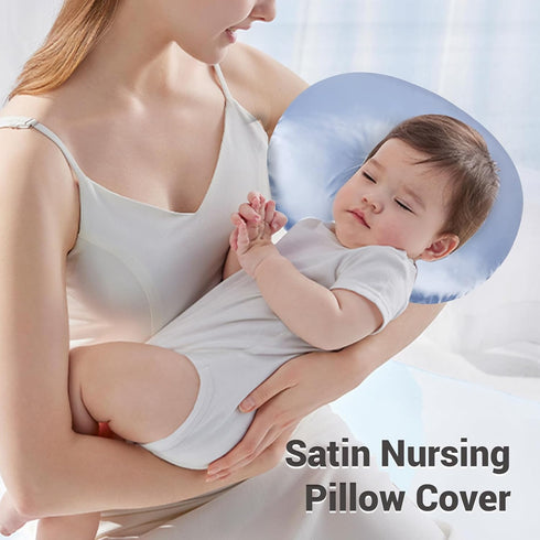 NOENNULL Satin Nursing Pillow Cover, Soft, Washable, Breathable, for Nursing Pillows, Nursing Pillow Cover, Nursing