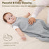 PHF 100% Muslin Cotton Baby Sleep Sacks, 0-6 Months Sleep Sack with 2-Way Zipper, 2 Pack Cooling Unisex 0.5 TOG Breathable Small Size Sleeveless Baby Wearable Blanket, White & Grey by PHF