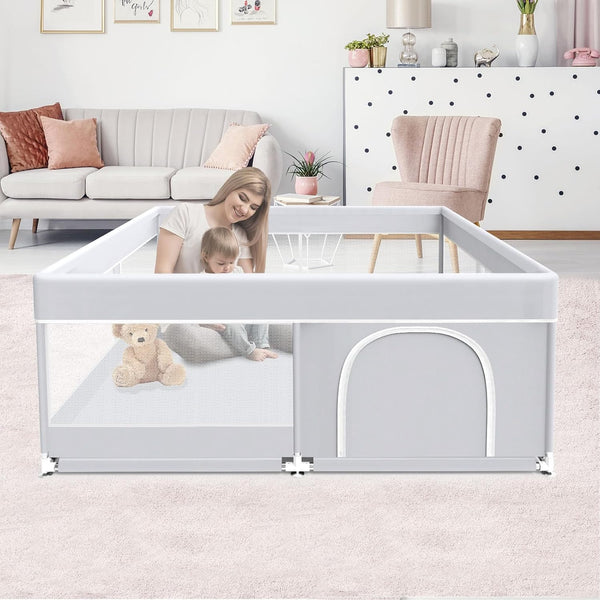 Fshibila Baby Playpen, 50x50 Inch Baby Playard for Babies and Toddlers, Play
