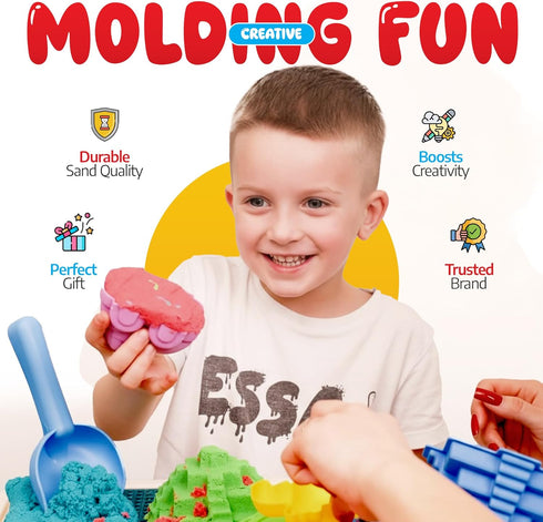 Set 3 4 5 6 7 8 31p Set 5 Set Sleepah Play Sand Sensory Sand for Boys & Girls Age No Mess Never Dries Out Toy Perfect