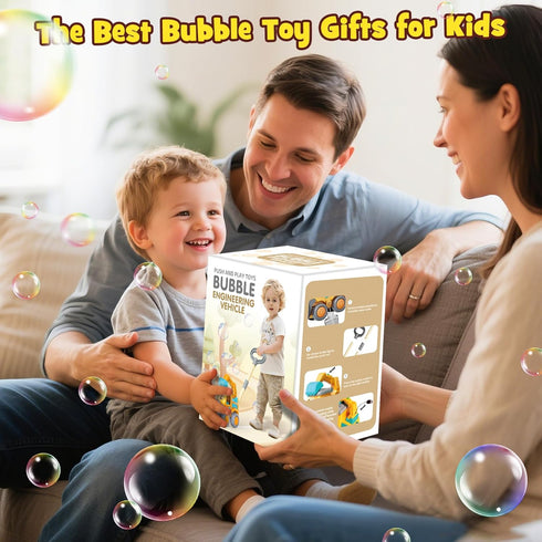 Nicmore 3 4 5 6 Automatic Bubble Machine Toys for Toddlers: Portable Construction Truck Bubble Maker Blower Toys