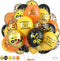 Construction Balloons, 12 Inch Gold Black Yellow Orange Confetti Balloons for Boy