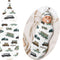 YallLocoMo Custom Newborn Swaddle Blankets Hat Seamless Car Sets Soft Baby Receiving Blanket