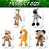 5 Pieces Safari Stuffed Animals Toy Set includes Lions Tigers Elephants Zebras and Giraffes 11.8 inch Wild Animals Soft Realistic Jungle Animals Toys for Boys, Girls, Adults
