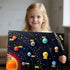 Innconee 20 10 12 2 Solar System Model Project Kit with Foam Ball LED Lights Pigment Brushes Solar System Background