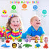 Kleeblatt 40Pcs Animal Erasers, Desk Pets for Kids, Assembled 3D Puzzle Erasers, Classroom Prizes