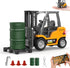 DAOGU mini RC Forklift Toy - 1:64 Alloy Remote Control Crane with Liftable