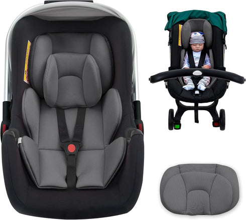 Thickened Carseat Head Support for Infant, Infant Car Seat Insert with Extra