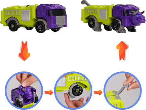 Set 4Pcs 4-in-1 3 4 5 6 MIEBELY Toddler Robot Vehicles - Transforming Robots Toys for Kids - Magnetic Toys with Sturdy