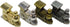 Set 4 Regal Games - Mexican Train Domino Replacement Metal Marker Trains - for Mexican Train Domino Game - Gold, White