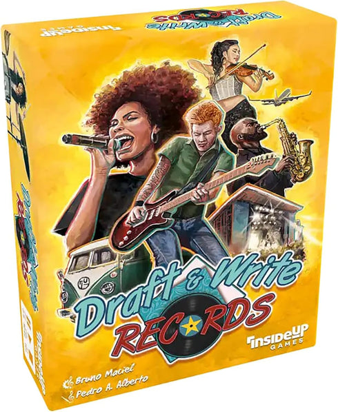Draft & Write Records - Music Board Game, Card Drafting, Age 10+, 1-6 Players