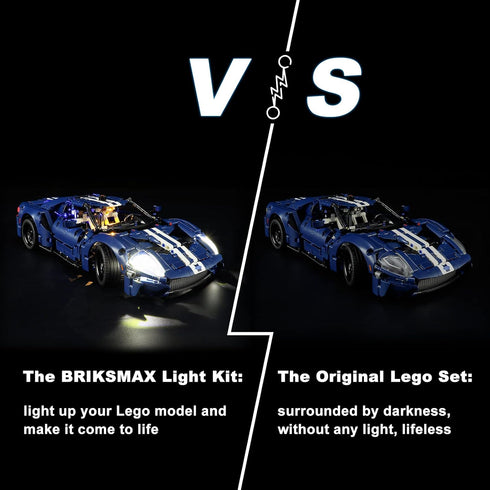 BRIKSMAX LED Lighting Kit for LEGO-42154 2022 Ford GT, Compatible with Lego Technic Model