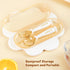 Toddler Forks and Spoons Set with Travel Case, Safe Silicone Utensils for Self-Feeding, Aged 6M+
