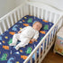 52x28 Inch JISEN Baby Crib Sheets Soft Breathable Space Dinosaurs Fitted Crib Sheets for Standard Crib and Toddler