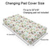 Woodland Mushroom Forest Changing Pad Covers Watercolor Mushroom Green Leaves Diaper Changing Table Sheets for Girl Boy Wild Plants Soft Breathable Stretch Fitted Baby Change Table Mats 32''x16''
