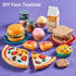 78Pc LAUGIGLE Pretend Play Food for Kids Kitchen, Cutting Toy Food with Storage Bag