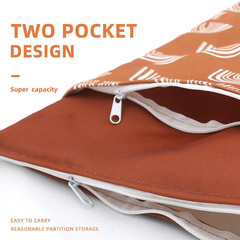 Bottone 3pcs Baby Nappy Bag Reusable Dry Wet Bag Diaper Underwear Washable Wet Bag Infant Diaper Milk Bottle Storage