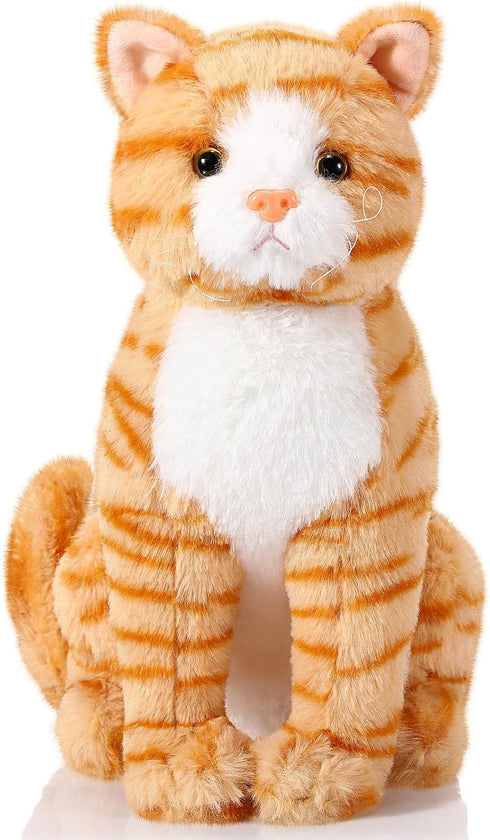 13 Inch Realistic Cat Plush Toy, Soft Cute Kitten Stuffed Animal Gifts for Home Decor, Birthday, Valentine's Day