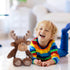 Heatable Coolable Moose Stuffed Animals, Microwavable Heating Pad for Cramps, Lavender Scent Plush Toys for Anxiety