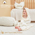 6-Pack Set 5 30 30 Inch Organic Cotton Baby Bath - Ultra Soft Embroidered Hooded Towel and Washcloths, Premium Gentle