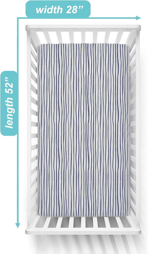 100% 52" 28" (Pack 2) American Baby Company Natural Cotton Fitted Crib Sheet x - Soft, Breathable, Hypoallergenic