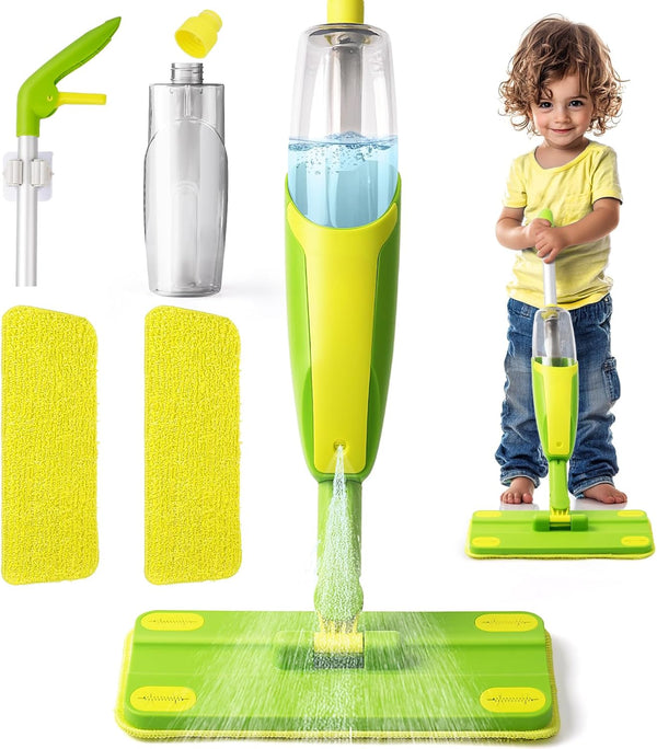 Toddler Spray Mop-Montessori Toys Mini Size Cleaning Mini Mop that Really Spray