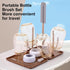 Set, Baby Bottle Drying RackTravel Baby Bottle Drying Rack Cleaner Kit with Silicone Bottle Brush,Straw Brush, Suitable