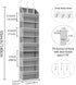 2 Pack Over The Door Storage Organizer, 5 Pockets & 10 Mesh Side Pockets, 44 lbs Capacity for Bedroom, Bathroom, Nursery