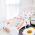 Sets Set 4 Set Toddler Bedding for Girls, Rainbow Toddler Crib Bedding Piece Pink Floral Toddler Comforter Includes
