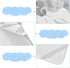 SyXIOP 28" 52" Puple Lily Calla Cute Bunnies Cooling Baby Waterproof Crib Mattress Cover x Washable Crib Padding