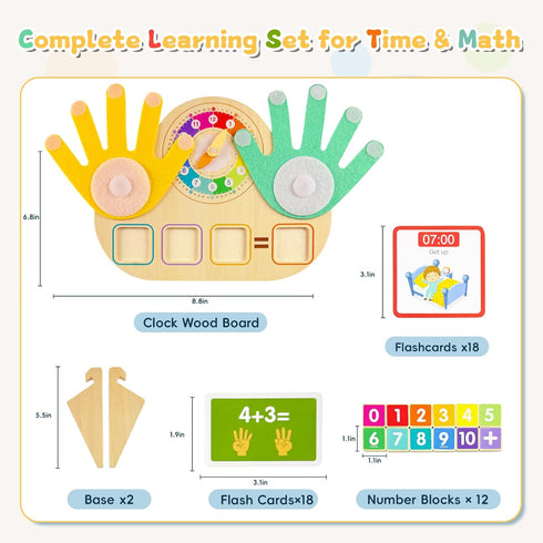 twivah 3-5, 5-7, Counting 2 3 4 5 6 7 Toddler Learning Toys Educational Games with Visual Timer for Kids Montessori