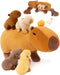OUOZZZ Capybara Plush Toy, 5-in-1 Large Mommy Capybara Stuffed Animal with 4