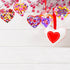 MLOLM 24 Sets Valentines Hearts Foam Craft Kits, DIY Heart Ornaments with Foam Hearts Stickers for Valentine Activity