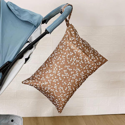 Clothes-2pcs, 11.8*15.75" Wet Dry Bags with Two Zippered Pockets and Handle, Reusable Storage Bag for Breast Pump Parts