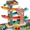 Wooden Car Ramp Toy for Toddlers 1-3, Montessori Toy with 6 Cars