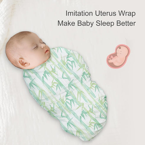 4-Pack 47 47 Inches, Baby Muslin Swaddle Blankets, x Soft Breathable Bamboo Cotton Blend, Lightweight Receiving Blanket