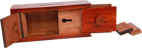 ATDAWN Secret Puzzle Gift Case Box, Wooden Money and Gift Card Holder Box with Hidden Compartments