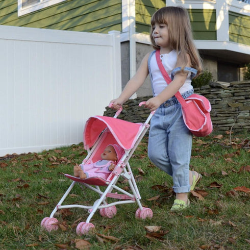 Unicorn Baby Doll Accessories - Pretend Play Kids Toys for Travel (Doll Stroller)