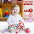 JDSTY 0-6 Valentine Teething Toys, Silicone Baby teethers Months Easy for Little Hands to Hold, Cupid and Heart Rabbit