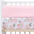 Crib Sheets Girl 2 Pack Set, Toddler Bed Sheets Set, Floral Print Fitted for Standard Crib & Toddler Mattress
