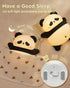 6 30-Minute Voice Control Panda Night Light, Colors Timer, Cute Animal Silicone Nursery Night Light Rechargeable Table
