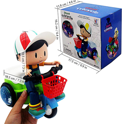 Tipmant Baby Toddler Electric Tricycle Toy, Cartoon Motorcycle Vehicle with Music and Lights, Kids Birthday Gifts