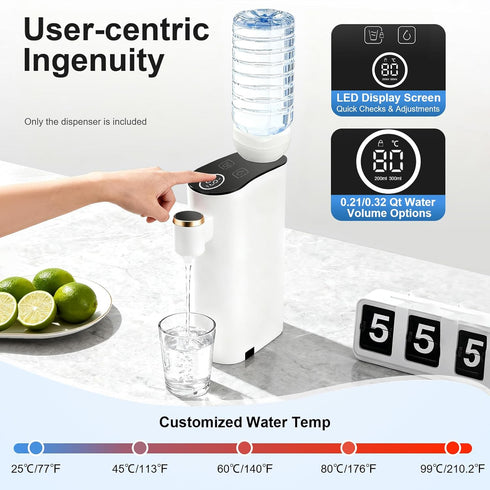 XEJMEOO 1500W 5 Bottle Warmer, Instant Baby Bottle Warmers with LED Display Screen Mineral/Bottled Water Dispenser
