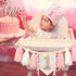 1st Daisy Highchair Wood Bead Tassel Garland Crown Hat Wooden Cake Topper Birthday Baby Shower Decorations