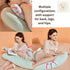 Olive Moon Maternity Pregnancy Back Support Pillow | Breathable Coton Cushion for Prenatal & Postpartum Comfort |