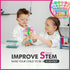 PASTEL Colors Building Blocks 300ct, Kids STEM Educational Toys, Interlocking Discs for Preschool Boys and Girls Aged 3+