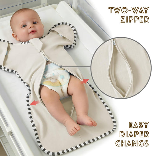 Infants,2-Piece Set Baby Swaddle Blanket for Newborns and Infant Pajamas,Baby Sleep Sack,Snug Fit Helps Calm Startle