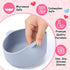 4 Sets 2-in-1 Domensi Kids Porcelain Bowls with Removable Silicone Sleeve Porcelain Toddler Bowls Microwave Dishwasher